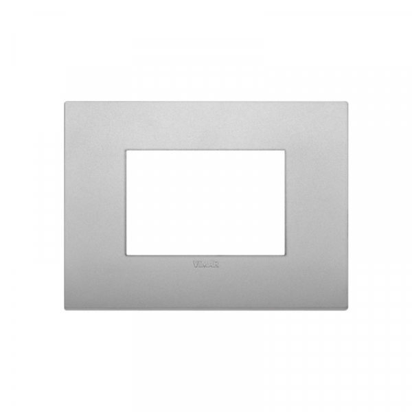 Placa Classic 3 módulos tecnopolímero SILVER