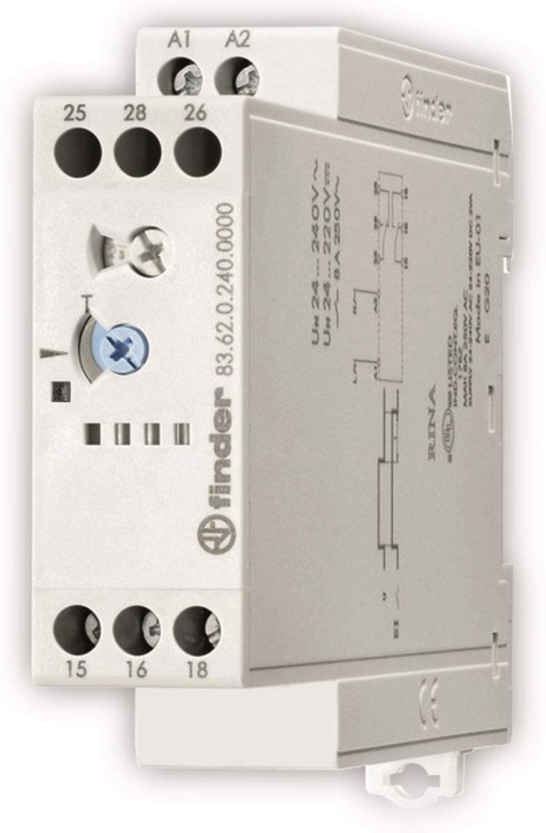 Temporizador modular multifunción 24-240V AC/DC 2 contactos