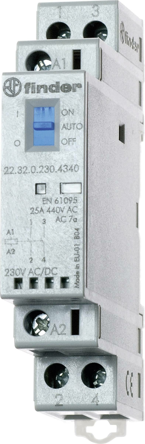 Contactor modular 2NC 25A 230VCA