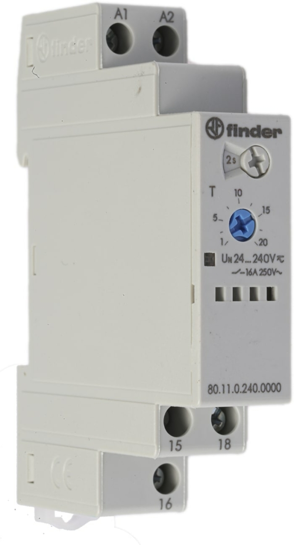 Temporizador modular a la conexión 24-240V AC/DC