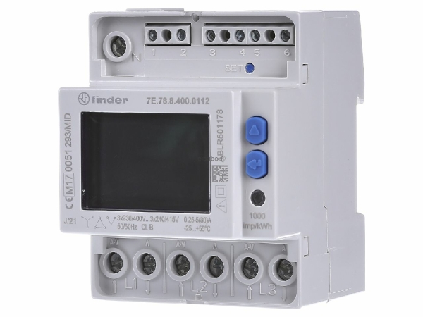 Medidor de energía digital trifásico 80A 415V