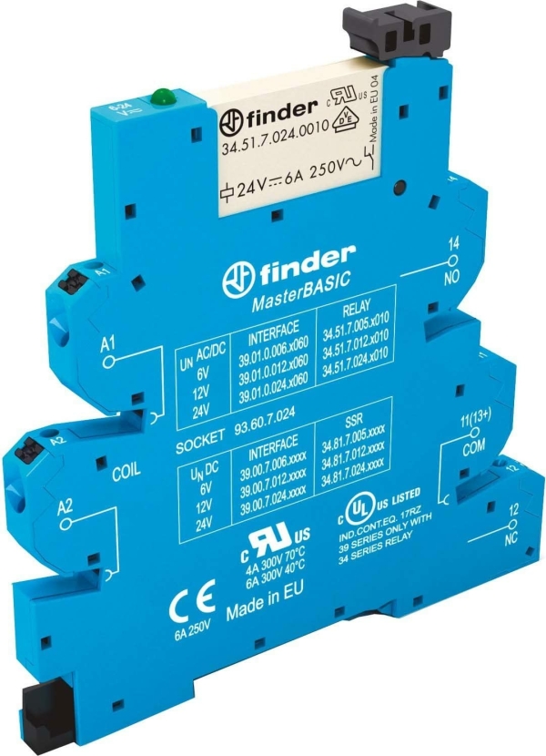 Interfaz modular con relé push-in 24VCA/VCC